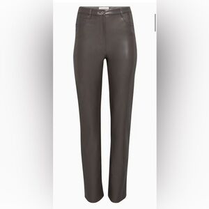 Aritzia Melina high rise high waist vegan leather pants, size 10 NWOT